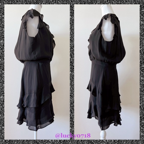 Parker NWT Tangia Dress in Black Sz 4 - Picture 6 of 9